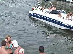Miniatura filmu Party time on the lake has lots of topless amateur cuties
