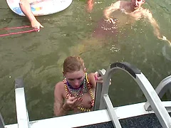 Miniatura filmu Fabulous amateur licking her pal's cunt on a boat outdoor