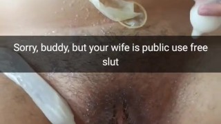 Miniatura filmu Your wife is just a slut for public use gangbangs! - Cuckold Snapchat Captions