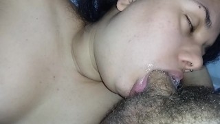 Miniatura filmu The bitch's blowjob goes deep on the hard cock, sucking and licking it to the core