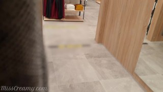 Miniatura filmu Public sex - Hot teacher flashing and sucking my dick in the mall dressing room 4K - MissCreamy