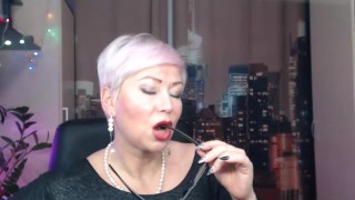Miniatura filmu Slutty mature kinky MILF AimeeParadise is sucking! Part II - My Dick... ))