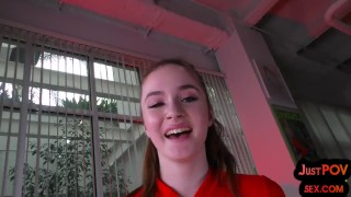 Miniatura filmu Greedy beauty anally riding lucky guy POV