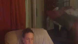 Miniatura filmu Amateur milf takes off her mini dress and lays on the couch in lingerie playing video games